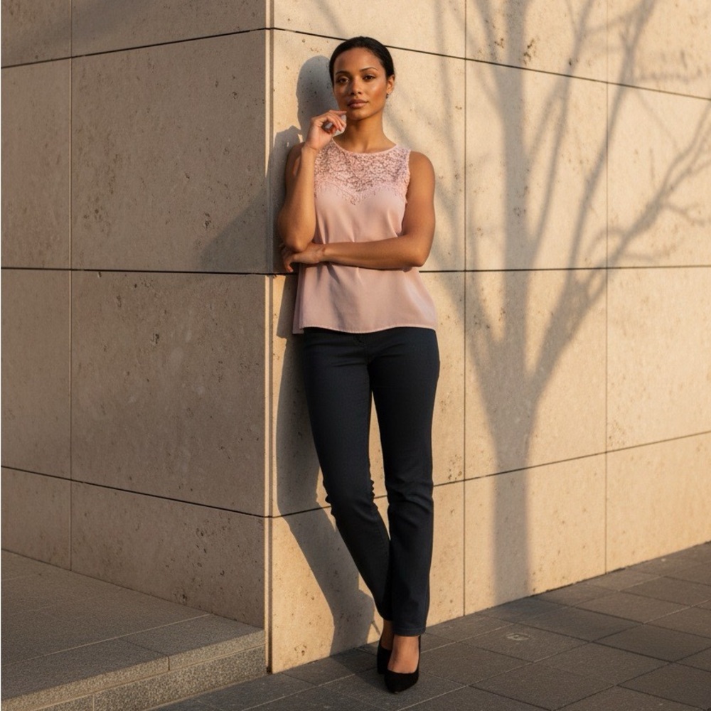 Elegant Pink Lace Blouse